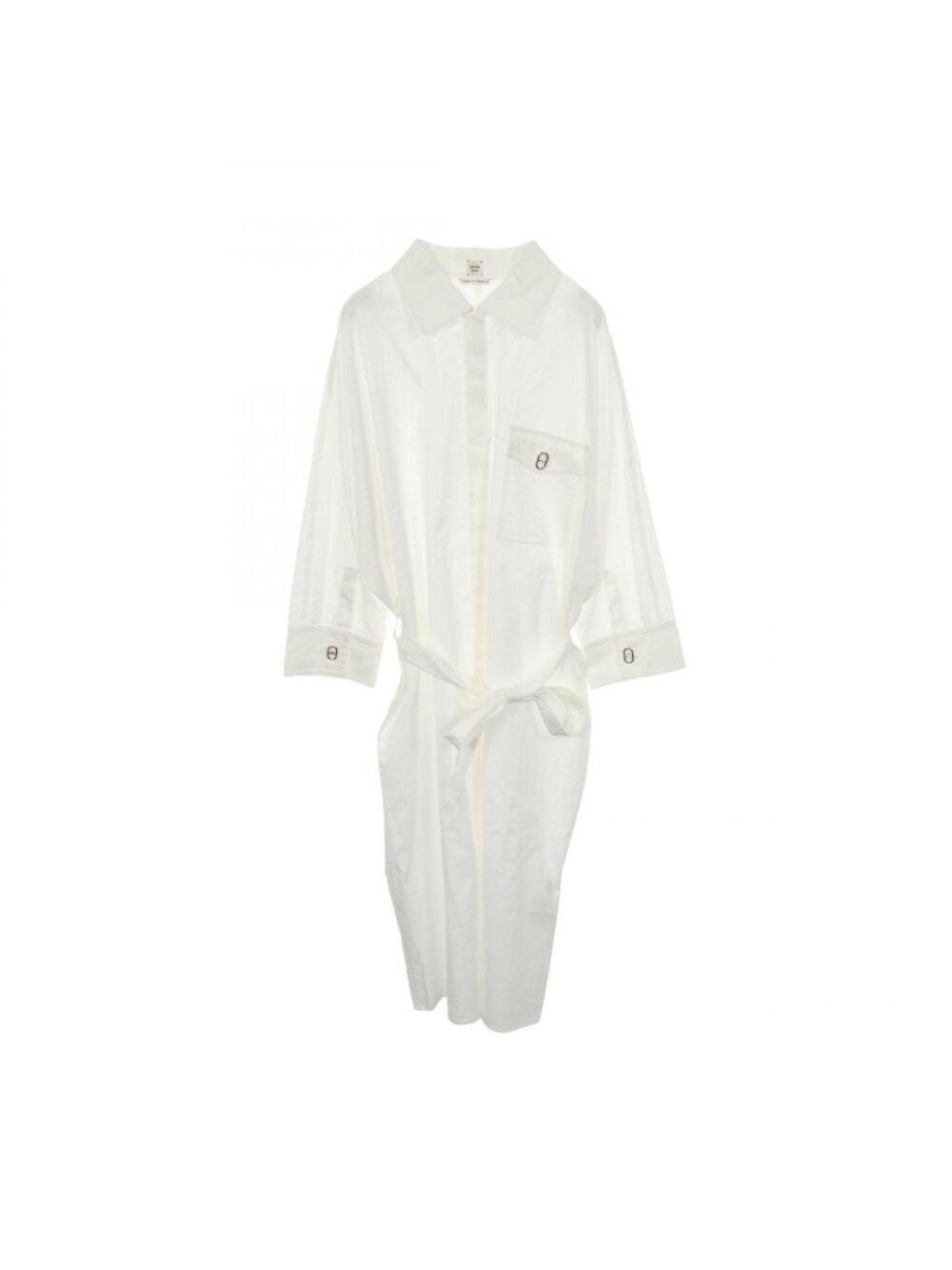 Hermes Dress Chaine D'ancre Shirt White Cotton with Belt